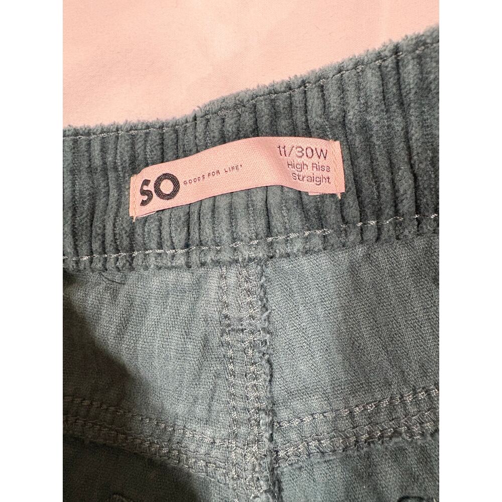 Green Wide Corduroy Pants Size 11/30W - Picture 4 of 6